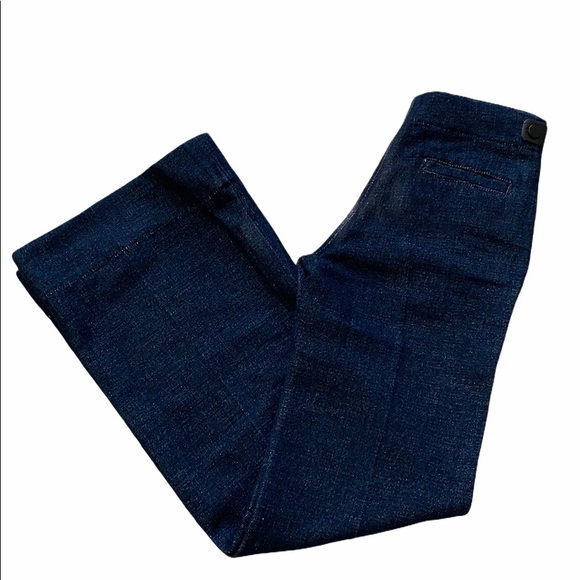 Zara Wide Leg Flare Denim Pants - Picture 2 of 8